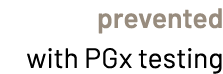 prevented with PGx testing