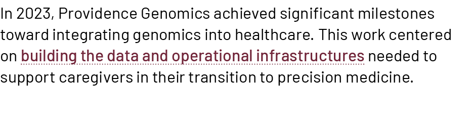 In 2023, Providence Genomics achieved significant milestones toward integrating genomics into healthcare. This work c...