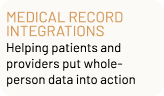 Medical record Integrations Helping patients and providers put whole person data into action